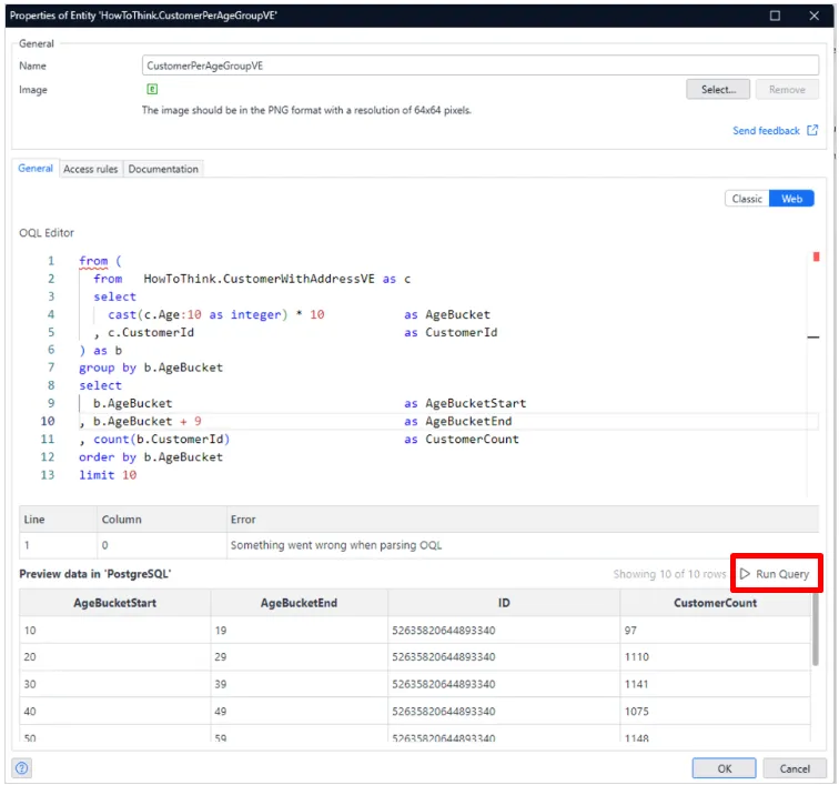 OQL View Entities OQL View Entities