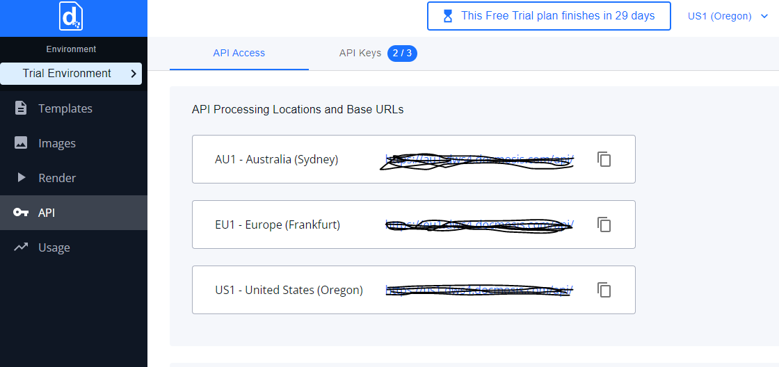 API Navigational Regions